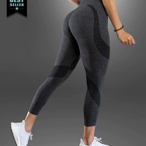 Amore Scrunch Butt Grey Seamless Leggings by Violate The Dress Code